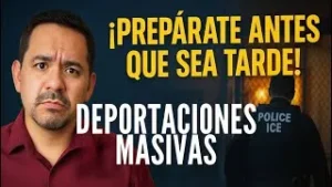 Agentes de ICE durante redada de inmigración en EE.UU.