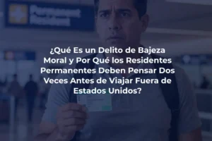 Titular de la tarjeta verde en la puerta de embarque del aeropuerto considerando los riesgos migratorios de viajar con antecedentes penales o cargos pendientes.