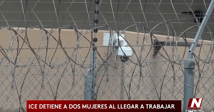Nota de televisión: ICE detiene a dos mujeres al llegar a trabajar